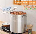 ROVSUN 82-Quart Stainless Steel Turkey Fryer & Seafood Boil Pot with Basket, Lid & Hook, Large Stock Pot for Outdoor Cooking of Turkey, Crawfish, Crab, Lobster & Shrimp