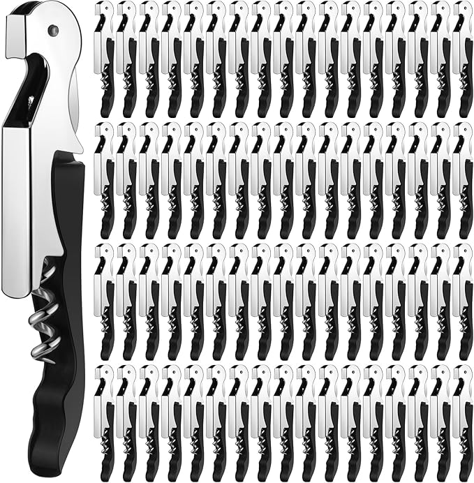 Honoson Wine Keys Opener Travel Wine bottle Opener Waiter Beer Bartender for Home Office Kitchen Restaurant Bar Applications (Black,150 Pcs)