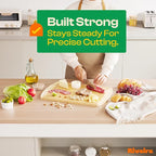 Riveira Two Tone Bamboo Wood Cutting Board – Gourmet Bamboo Grandeur: 20 x 14 Wooden Cutting Board – Wooden Cutting Boards For Kitchen Decorative – Innovative Juice Grooves Wooden Chopping Board