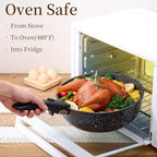 JEETEE Pots and Pans Set Non Stick 19pcs, Kitchen Cookware Sets with Detachable Handle, Induction Nonstick Cookware Set with Removable Handle, Stackable RV Cookware, Oven Safe, PFOA Free, Black