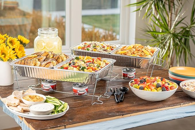 Sterno Fuel Cans - 4-Hour Burn, (24-Pack) Chafing Dish Fuel Can Burners for Food Warmer, Chafer Fuel Canned Heat, Safe Heat