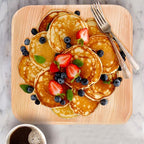 Raj Eco Compostable Palm Leaf Plates Like Bamboo Plates Disposable - 10 Inch Square 50 Party Plate, Natural Wooden, Eco-Friendly, Fancy Biodegradable & Disposable Wedding Picnic Plate