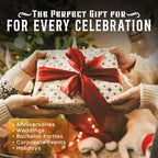 Oak & Hide Charred Oak Whiskey Glasses Wooden Set of 2 with 2 Premium Leather Coasters – Perfect Birthday, Anniversary, Bachelor, or Father’s Day Gift for Men