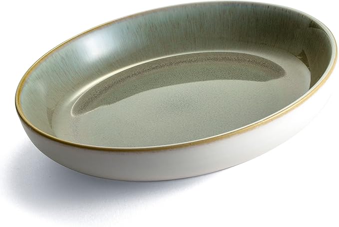 Sango Resona Moss Green Stoneware Bowls (Set of 4) – Durable Stoneware with Reactive Glaze Finish, Microwave & Dishwasher Safe, Perfect for Everyday Dining & Entertainment