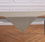 Solino Home Natural Linen Tablecloth 52 x 52 Inch - 100% Pure Linen Square Table Throw - Classic Hemstitch, Machine Washable Table Cloth for Summer, Fall, Autumn