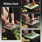 Titanium Cutting Boards for Kitchen Chopping Board with Handle Large Big Small Kitchen Meat Butcher Block Double Sided Pure Titanium and Wheat Straw PP Not Wood Bamboo Plastic Teak Morandi Green
