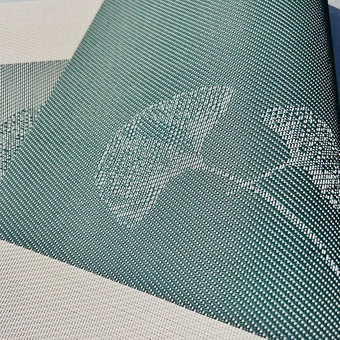 PIGCHCY Placemats Set of 8, Country Rustic Placemats Non-Slip Washable Durable Table Mats for Home/Dining Room Decoration (Green,18 X 12 inches)