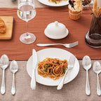 KINGSTONE 30-Piece Silverware Set for 6,18/10 Premium Stainless Steel Flatware Set, for Home, Restaurant, Wedding and Party Use,Mirror-Polished Cutlery Set, Dishwasher Safe.