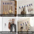 15-Pack Coat Hooks with 30 Screws | Heavy Duty Wall Mounted for Robe, Backpack & Keys | Entryway, Bathroom, Bedroom Hanging Hardware (Purple)