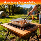 Aluminum Foil Pans with Lids 9x13 Disposable – Half Size Aluminum Foil Heavy Duty deep Turkey Roasting Pan, Tin foil Sheets Tray Chafing for Cooking, Baking, Storing, Food Prepping, 25 Pack