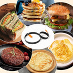 4 Pcs Egg Rings for Frying Eggs Stainless Steel Pancake Rings for Griddle Nonstick Fried Egg Rings for Muffins (Set of 4)