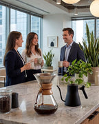 AGOGO Pour Over Coffee Maker Glass - 6/8/10 Cup Barista Kit with 304 Stainless Filter for Home, Office, Camping, Cafes - Easy Clean Coffee Dripper Set (Rag&Brush Included) (10 Cup/34oz)