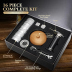 G GOOD GAIN Whiskey Smoker Kit with Torch - Old Fashioned Cocktail Smoker Infuser Kit, 6 Flavors Wood Chips, 4 Ice Stone | Birthday Bourbon Whiskey Gifts for Men, Dad, Husband (No Butane)