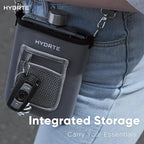 Flat Travel Water Bottle | Leak Proof Slim Flask | BPA Free | 18 oz (Slate Grey)