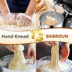 Dough Mixer 8.45 QT Electric Mixer - 660W 6 Speed Large Capacity Kitchen Stand Mixer with Whisk Dough Hook Mixing Beater Household Food Mixer for Baking Cakes Cookie Bread Salad (Black)