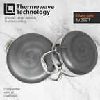 LIVWELL DiamondClad 3-Quart Hybrid Stockpot with Lid – Holiday & Christmas Home and Kitchen Gift – Stainless Steel Cookware Pot – Stockpot with Lid – Dishwasher Safe & PFOA-Free