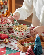 Christmas Ceramic Coffee Spoons, Colorful Teaspoons, Small Spoons for Espresso, Dessert, Tea, Stirring, Dishwasher & Microwave Safe, Assorted Colors, Set of 6