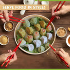 Zoie + Chloe Bamboo Steamer Basket - 2-Tier Dumpling Steamer for Cooking with 2 Reusable Cotton Liners for Bao, Dim Sum, Veggies, Asian Steamed Buns -Stackable, Space-Efficient - 8-Inch Steam Basket