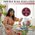 Gusto Nostro 4.1L Insulated Ice Bucket with Lid and Tongs, Double Wall Stainless Steel Ice Bucket Large, BPA Free Ice Bucket for Cocktail Bar, Keeps Champagne, Wine, Beer Chill for Parties