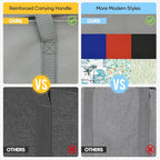 BALEINE 2Pk Insulated Reusable Grocery Bags, Collapsible Cooler Bag for Groceries, Heavy Duty Large Insulated Bag (16''x9''x13'', Urban Gray)