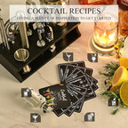 Bartender Kit Cocktail Shaker Set with Stand 17-Piece Bar Tool Bar Set for Drink Mixing Home Bartending Kit Bar Cart Accessories: Martini Shaker, Mixer Spoon, Jigger, Muddler, Strainer & Recipes Gifts