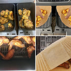 Air Fryer Liners Disposable 150Pcs for Ninja Foodi DZ071 7-Qt/11-Qt/Instant 9 Qt Dualzone Flex Basket Air Fryer,100Pcs Small Airfryer Liners for Dualzone Flexbasket & 50Pcs Air Fryer Parchment Paper