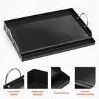 Onlyfire Universal BBQ Griddle with Handles for Most Grills, Ceramic Coated Non-stick Flat Top Griddle for Outdoor Cooking, 18"L x 12.6"W x 2.8"H "