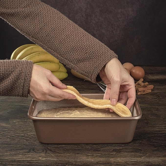 Nonstick 9x5 inch Bread Loaf Pan for Oven | PFOA & BPA Free Non Toxic Loaf Tin | Molds for Baking | Best 9 x 5 Non stick Bakeware | Nontoxic 5x9 Banana Bread Mold Pans & Tins