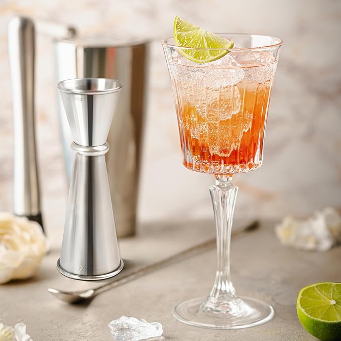 2 Pcs Jigger for Bartending, Premium 304 Stainless Steel Jigger 2 oz 1 oz, Professional Heavy-Duty Double Jigger, Cocktail Jigger, Cocktail Measuring Cup