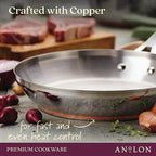 Anolon Stainless Steel & Hard Anodized Aluminum, Cookware Set (11 Piece)