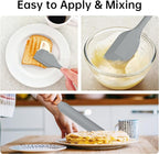 barsone Spatulas Silicone Heat Resistant, Food Grade Rubber Spatula Set for Cooking, Baking, Stirring Heat Resistant 446°F Spatulas for Nonstick Cookware Dishwasher Safe BPA Free Multicolor Set of 5