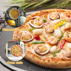 4 Pcs Pizza Screen, Non-Stick Aluminum Alloy Pizza Pan with Holes, Seamless Pizza Mesh Baking Tray for Indoor and Outdoor Baking (9Inch+10Inch+12Inch+13Inch)
