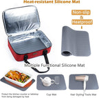BAGSPRITE Insulated Casserole Carrier for Hot or Cold Food with Heat-resistant Mat, Fits 9" x 13" Baking Dish