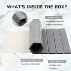 Quick Dry Collapsible Dish Drying Mat, Eco-Friendly Absorbent Diatomaceous Earth Mats for Dishes Bottles Cups 24"×16"Large Stone Dish Drying Mats for Kitchen Counter (Gray, 24"（L）×16"（W）)