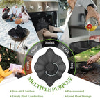 2-in-1 Wood Stove Steamer/Humidifier with Garlic Roaster & Saucepan Pot, Dual-Layer Design for Steaming, Baking, Stove Protection & Multi-Functional Cooking (1.4 Qt + Compact Size)