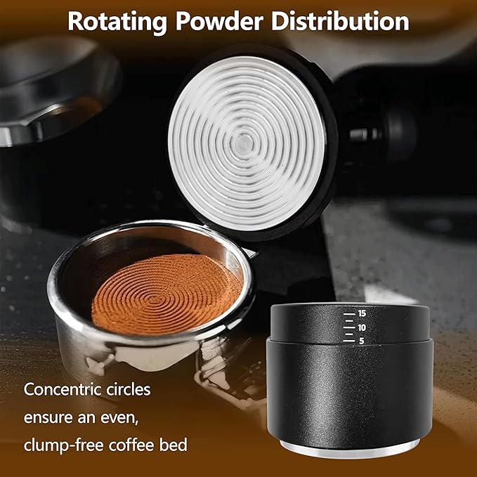 58mm Espresso Accessories Kit, 3-in-1 Coffee Distributor and Tamper, WDT Tool Espresso Distribution Tool Set Fits Espresso Coffee Machines and 58 mm Portafilters Accessories (58mm)