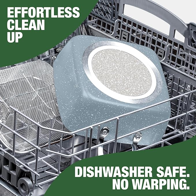 Granitestone Ceraluxe 20 Pc Ceramic Cookware Set Nonstick, Complete Pots and Pans Set Non Stick for Kitchen with Bakeware, Utensils & Steamer, Non Toxic Made Without PFOA PFOS, Oven & Dishwasher Safe