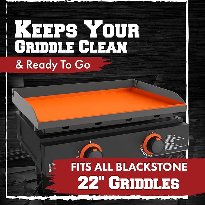 Kitchen perfection 22" Premium Silicone Griddle Cover Mat for Blackstone Griddle 22 Inch - Hermetic Protection from Rust & Debris All Year, Fits All Blackstone 22 Inch Models - Food Grade Silicone