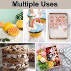 Cookie Scoop Set, Cookie Scoops for Baking Set of 3, Cookie Dough Scoops, Silver, Include Large/Medium/Small, for Cookies, Ice Cream, Muffin, Cupcakes, Truffles, Mashed Potatoes