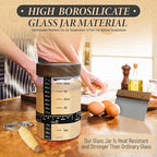 Complete Sourdough Starter Kit, Glass Sourdough Starter Jar Kit & Sourdough Bread Baking Supplies - Sourdough Starter Kit Includes Sourdough Jar, Silicone Bread Proofing Bowl & More (yellow, 10 inch)