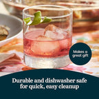 Libbey 917CD Heavy Base Rocks Glasses Set of 12, Rocks Glass Cups with Simple Lines, Elegant Old Fashioned Glass Set for Whiskey, Cocktails and More