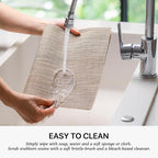 LEXMORE Placemats Set of 8 Vinyl/Plastic Woven Place Mats for Kitchen Table Indoor/Outdoor Washable Placemat Wipeable Dining Table Mats(Caramel)