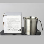 CURTA 18/8 Stainless Steel Measuring Cup with Handle and Pour Lip, Metal Pitcher with Oz and ML marking, 24OZ/700ML- 3 Cup), Heavy-Duty Pitcher