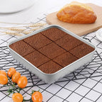 LIANYU 6 Pack 8 x 8 Inch Square Baking Cake Pan, Stainless Steel Brownie Bread Cake Molds, Square Bakeware for Lasagna Pie, Oven & Dishwasher Safe