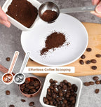 2Pcs 1/8 Cup Scoop, Stainless Steel 2 Tbsp Coffee Scoop with Long Handle,Suitable for Coffee Beans, Ground Coffee & Baking (30ml)