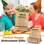 Retirement Gifts for Woman Cookbook Stand, Best Retiremen Gifts for Woman 2025, Happy Retirement Gifts for Women Men Mom Teacher Nurse Coworkers Retirees, Funny Retired Gifts Recipe Book Holder
