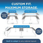 Spicy Shelf with 20 Jars of Spices inclded - Expandable Spice Rack and Stackable Cabinet & Pantry Organizer - Cabinet Spice Racks for inside Cabinets