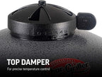 Char-Griller® AKORN® Jr. Portable Kamado Charcoal Grill and Smoker with Cast Iron Grates and Locking Lid with 155 Cooking Square Inches in Ash, Model E86714