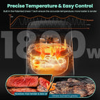 Nuwave Brio 10-in-1 Air Fryer, 6 QT Airfryer Capacity with Smart Probe, Roast Grill Bake for Fast Meals, One-Touch Digital Controls, Powerful 1800W Fryer, 100 Recipes, Removable Divider & Grill Pan