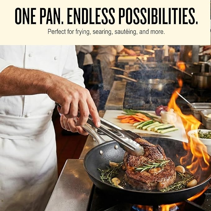 Alva Black Angus 9.5 & 11” Carbon Steel Frying Pan Set – Naturally Nonstick, PFAS-Free & Toxin-Free, Oven & Induction Safe, Chef-Grade Heat Control, Built to Last a Lifetime, Designed in Belgium